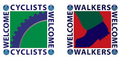 cyclists welcom and walkers welcome